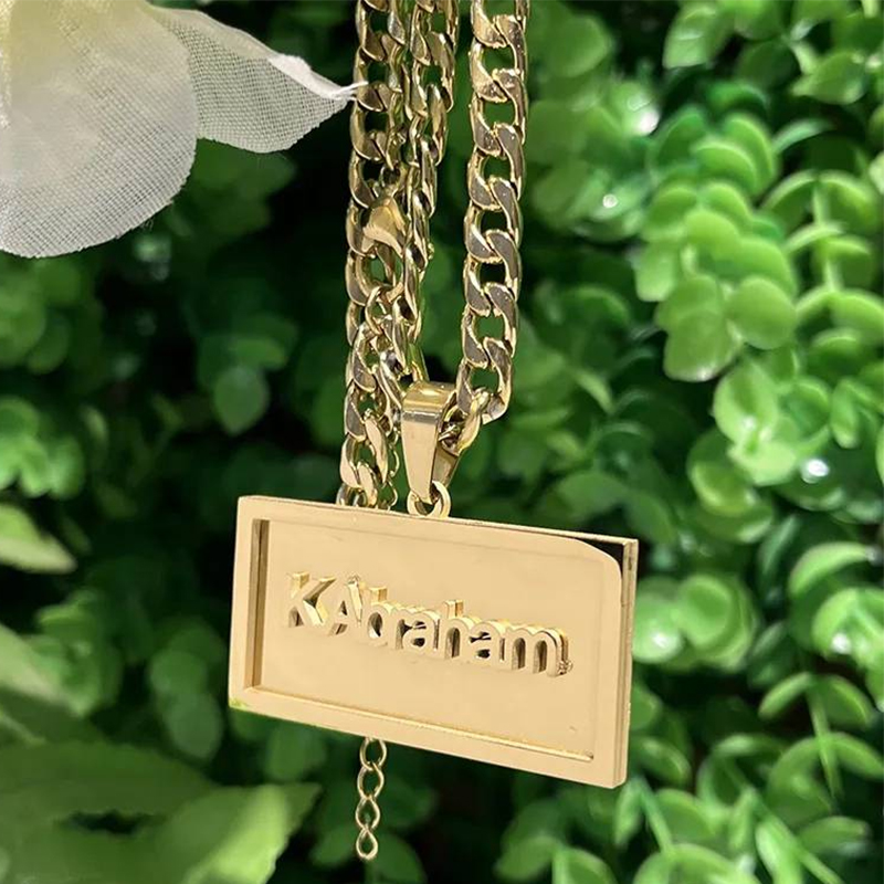 Name Necklace Custom - Özel ad Hip Hop kolye erkekler