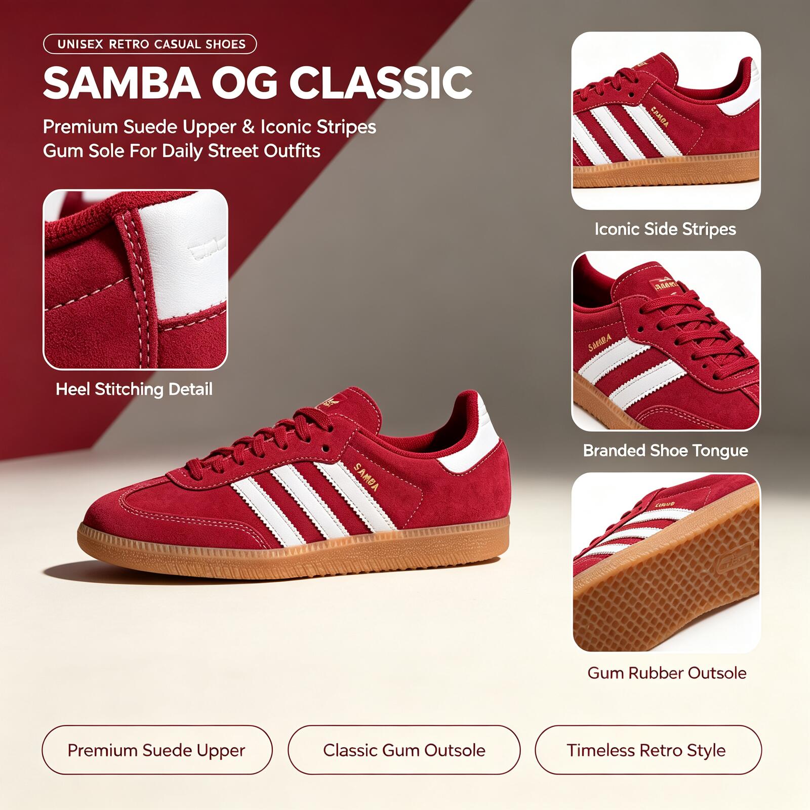 Adidas Shoes Samba - Resmi Adidas Orijinal SAMBA OG KJ2788