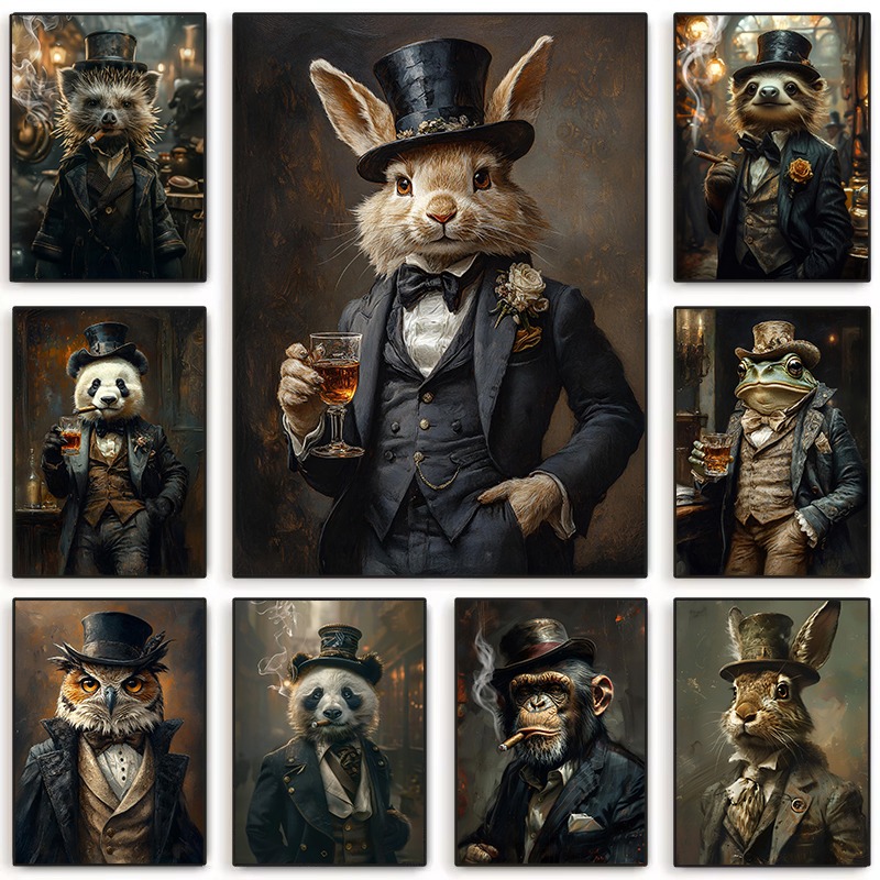 Pet Portrait Custom - Rönesans Hayvan Portreleri Kanvas Baskı Centilmen