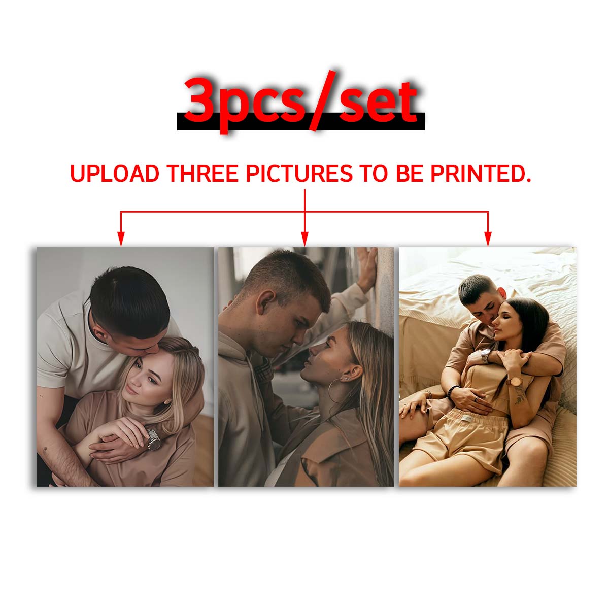 Üçlü Tablo - 2D Özel Fotoğraf  - Engraved Wood Frame incelemesi ve fiyatı